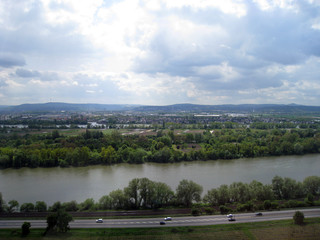 Fototapeta na wymiar view of the river rhine