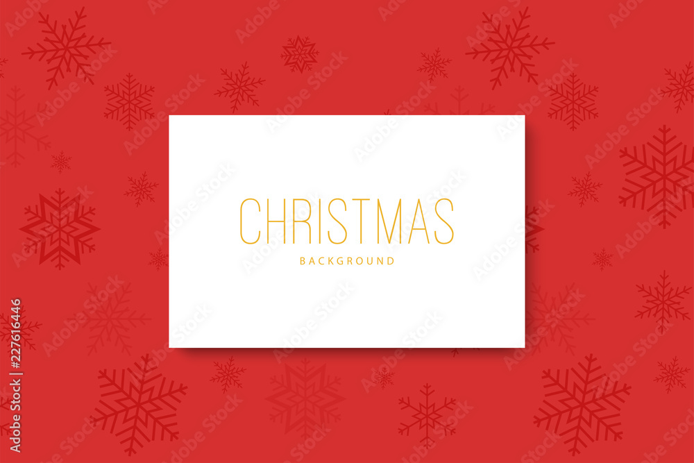 Canvas Prints realistic snowflakes on red background. christmas background