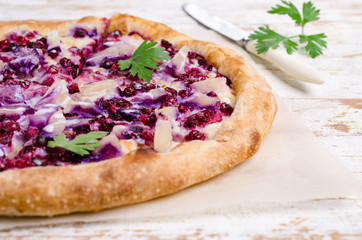 Traditional sweet pizza