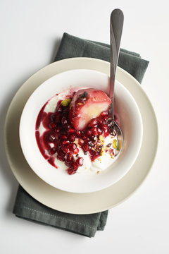 Poached pears.