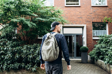 A tourist goes to the guesthouse or hostel in order to stay in a room that he booked or a student...