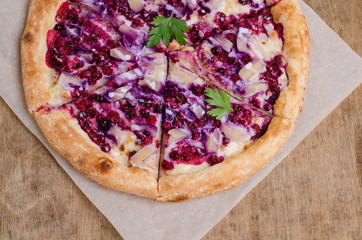 Traditional sweet pizza