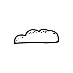 cloud icon. sketch isolated object