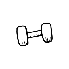 dumbbell sports equipment icon. sketch isolated object
