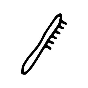 recommend clip art: comb icon. sketch isolated object
