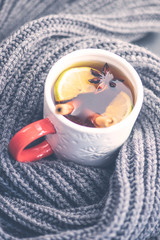 Mulled tea and scarf