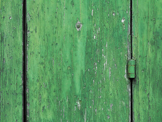 Green weathered wooden window detail background