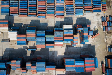 Top view of container