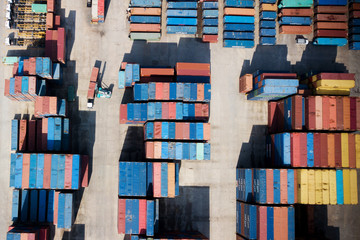 Top view of container