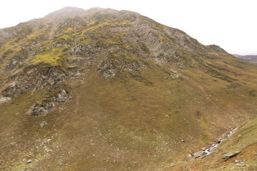 Closeup view of rock mountain