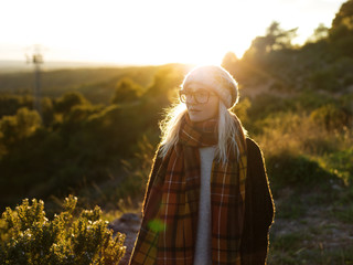 Woman at countryside