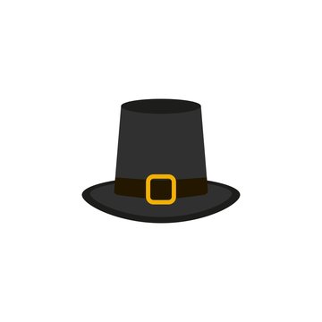 Hat icon of color thanksgiving of the day