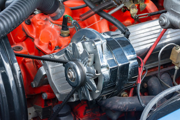 Car motor of an old-timer