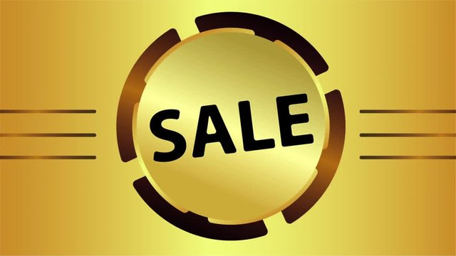 Sale in gold sign