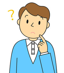 男性　疑問　考える