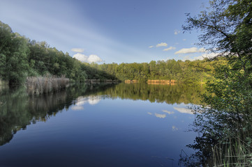 Naklejka premium lake in the summer