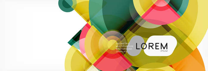 Abstract background bright circles geometric design