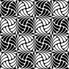 Vector seamless texture. Modern geometric background. Repeating pattern with curly tiles.

