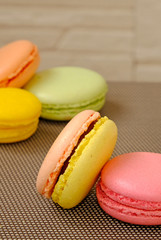 background colorful macaroons 