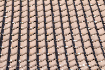 old roof tiles abstract or as a background