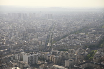view of the quarters of Paris from the Montparnasse tower