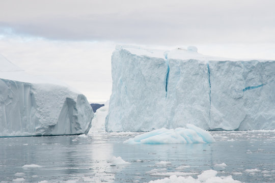 Eisberge In Der Diskobucht In Grönland Bei Illulissat