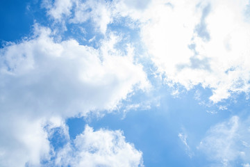 Blue sky and white clouds background material