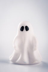 Beautiful halloween decoration trick or treat on white background with filter, concept of halloween party, copy space(text space), close-up, blank for text