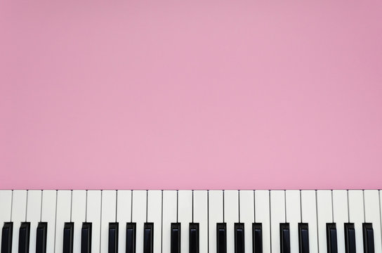 Abstract pink music background with piano Stock Photo | Adobe Stock
