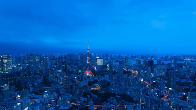 東京夜景・タイムラプス・躍動する大都会