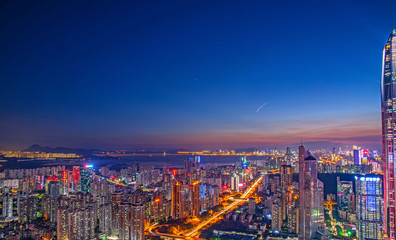 Shenzhen Futian CBD night skyline