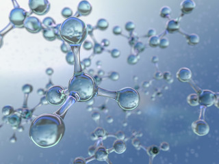 Illustration of molecule model. 3D