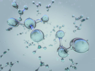 Illustration of molecule model. 3D
