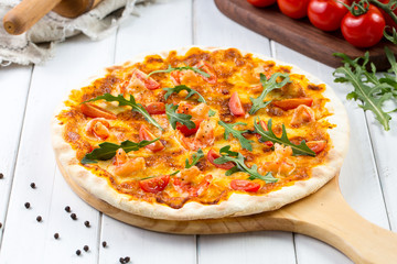 Big shrimp pizza