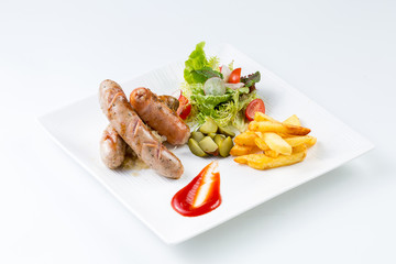 German barbecue sausage platter