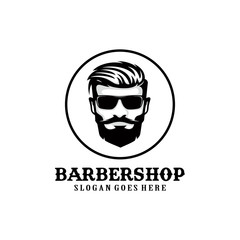 Barber shop logo template