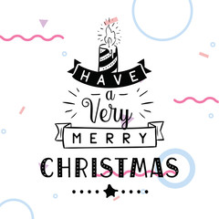 Merry Christmas typography.