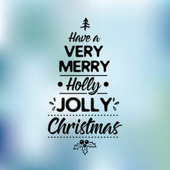 Merry Christmas typography.