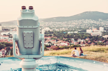 Sightseeing telescope, Calvary in Nitra