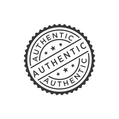 Authentic stamp seal vector template