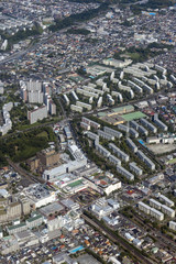 根岸線港南台駅付近を空撮