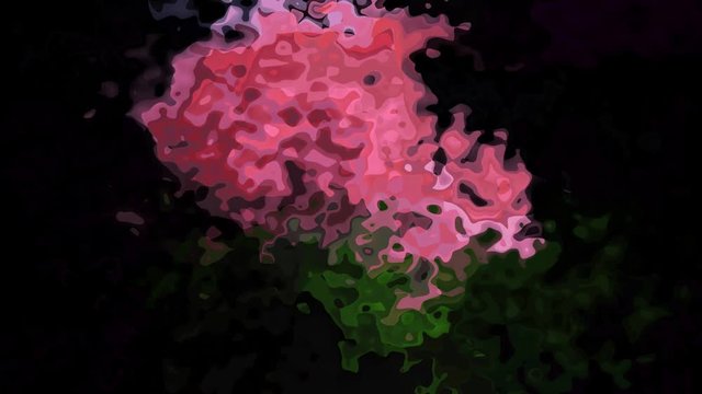 abstract animated twinking stained background seamless loop video - watercolor splotch effect - rose pink green black color