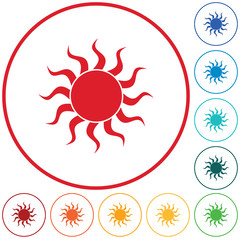 Sun stylized image icon