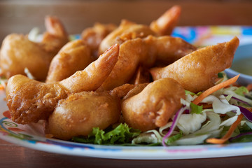 A plate of delicious fried prawn balls