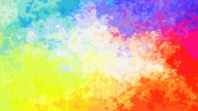 abstract animated twinging stained background seamless loop video - watercolor splotch effect -  rainbow full color spectrum - magenta, pink, red, orange, yellow, green, blue, violet and purple