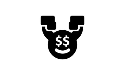 Money Template Solid Icon Isolated