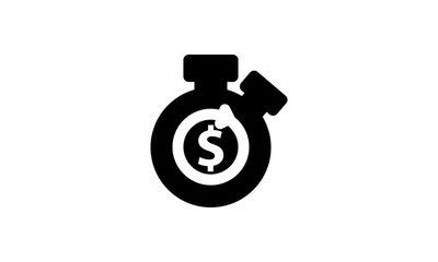 Money Template Solid Icon Isolated