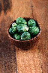 Raw Organic Green Brussel Sprouts