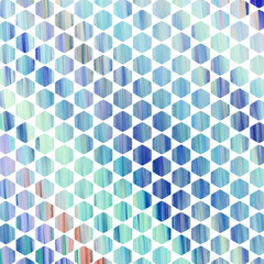 Abstract colorful blue hexagonal texture. Geometric fractal background. Fantasy digital art. 3D rendering.
