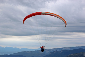 paraglider in the French Alps